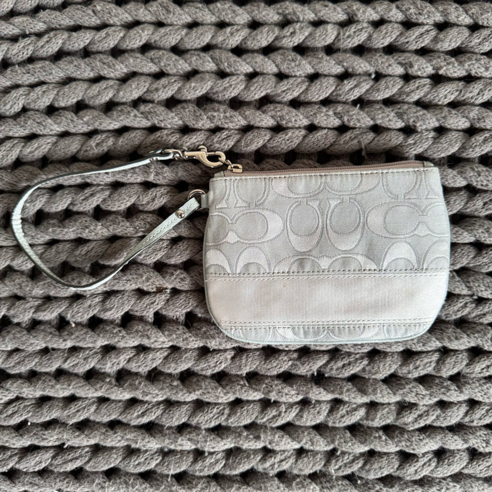 Coach Gray Wristlet